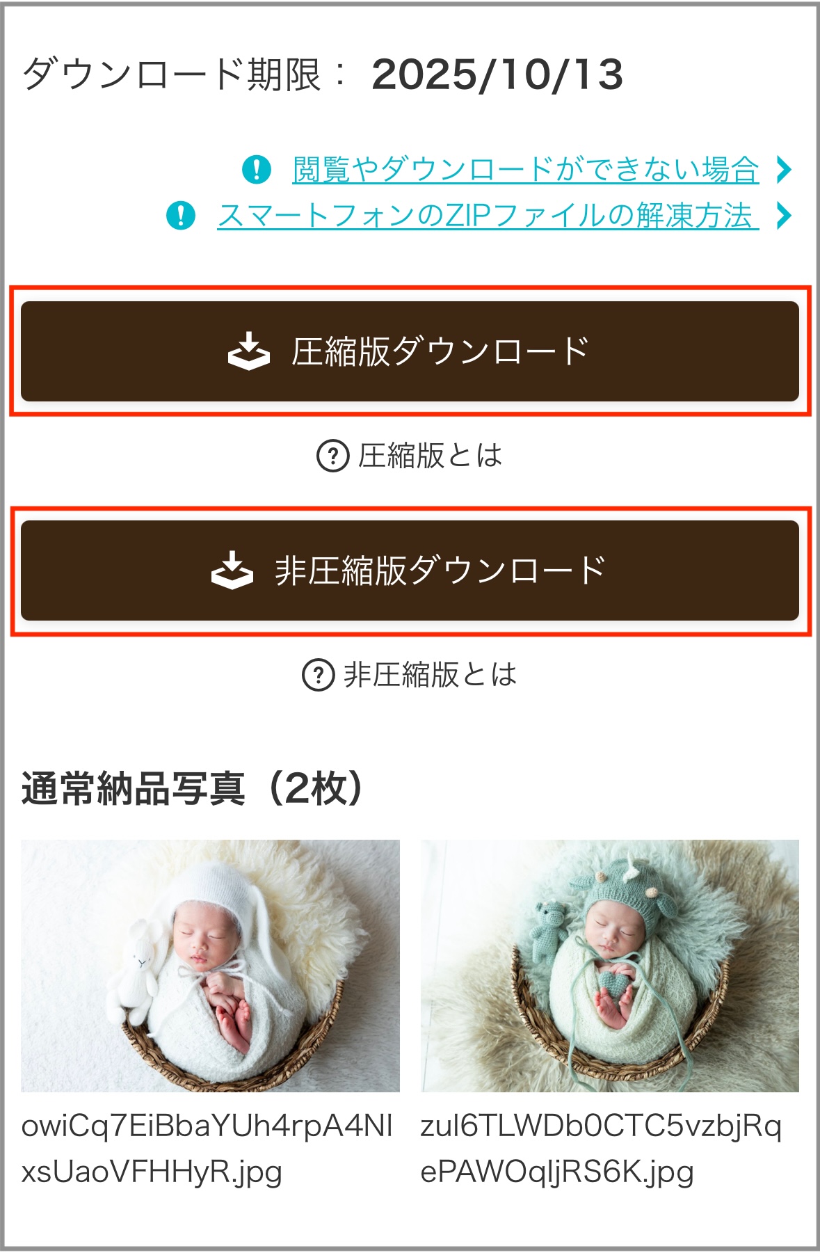 まとめてダウンロード